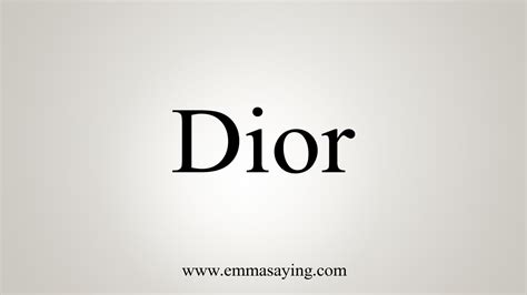 how to say dior